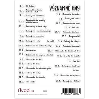 samolepka Fleppi Samolepky Významné dny