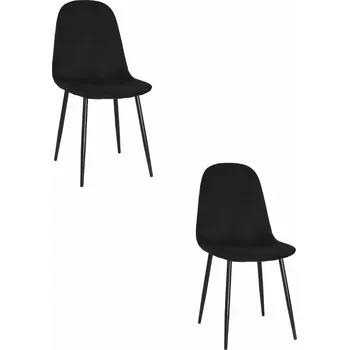 Jídelní židle ŽIDLE DO OBÝVÁKU JÍDELNY COMO - černý samet 2 KS