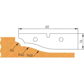 Fréza "IGM Profilový nůž F 60x16x2mm pro F632-182"