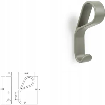 Věšák Nástěnný věšák na nábytek VIEFE 7039 BELT mechově šedá 7039022ZM25