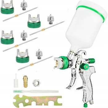 Stříkací pistole Lakýrnická pistole Rosfix HVLP 3 trysky 1,4 mm, 1,7 mm, 2,0 mm 600 ml