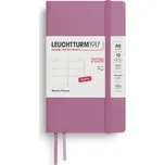 Leuchtturm 1917, Týdenní plánovač v měkké vazbě Leuchtturm 1917 2026 EN A6, špinavě růžový - Formadore
