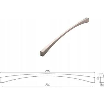 Nábytkové kování Nábytková úchytka SIRO 2198-333ZN21 vzhled nerezové oceli
