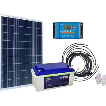 Victron Energy Solární sestava pro karavan 130Wp + baterie Goowei 65Ah
