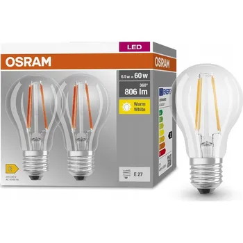 Žárovka OSRAM BASE CLASSIC A FIL 60 LED Žárovka s paticí E27