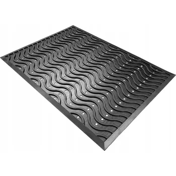 Rohožka GUMOVÁ ROHOŽKA 60x90 cm VLNA S NÁJEZDEM