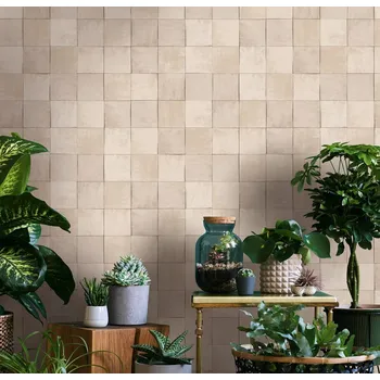 Tapeta Tapeta obklady do kuchyně a koupelny béžové dlaždice tapety