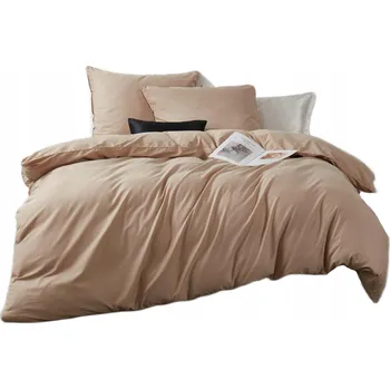 Povlečení Povlečení Queen Premium 160x200 cm, Bavlněný satén, Béžová s lemem