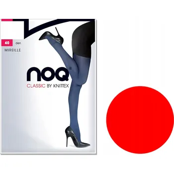 Dámské punčochy Punčocháče z mikrovlákna 40 DEN Mireille hladké matné polokrycí 4 Rosso