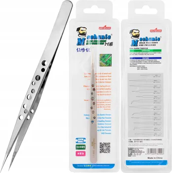 Kosmetická pinzeta PRECZNÍ PINZETA PINZETA ROVNÁ OSTRÁ LEŠTĚNÁ PINZETA MECHANIC SAK-11