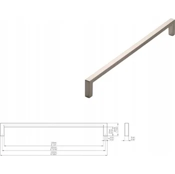 Nábytková úchytka SIRO 2108-232ZN21 vzhled nerezové oceli