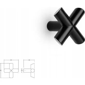 Věšák Nábytkový věšák nástěnný VIEFE EQUIS 7027 černá matná 7027080ZM2