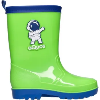 Dívčí holínky Dětské holínky AQUOS RASTY K 25 Zelená, Modrá, Bílá