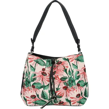 Kabelka Dámská kabelka přes rameno černá/růžová - David Jones Powerflow růžová