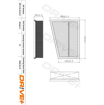 Vzduchový filtr Vzduchový filtr Dr!ve+ DP1110.10.0111