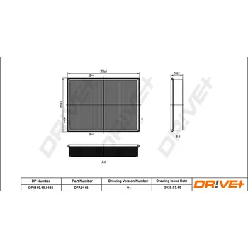 Vzduchový filtr Vzduchový filtr Dr!ve+ DP1110.10.0146