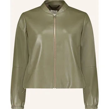 Dámský blejzr Betty&Co Dámská Bunda V Koženém Vzhledu, olivová, 46
