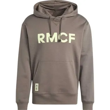 Pánská móda Pánská mikina adidas REAL MADRID SEASONAL HD M Šedá, Žlutá