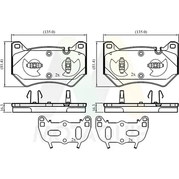 Brzdová destička Sada brzdových destiček, vždy 4 kusy v sadě MOTAQUIP LVXL2049