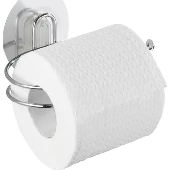 WENKO Držák WC papíru BEZ VRTÁNÍ StaticLoc OSIMO kovově lesklý 11x15x9 cm