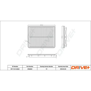 Vzduchový filtr Vzduchový filtr Dr!ve+ DP1110.10.0653