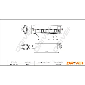 Vzduchový filtr Vzduchový filtr Dr!ve+ DP1110.10.0021