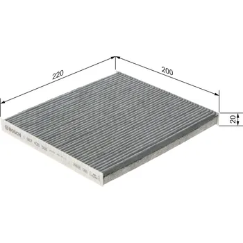 Kabinový filtr Filtr vzduchu v interiéru BOSCH 1 987 435 566