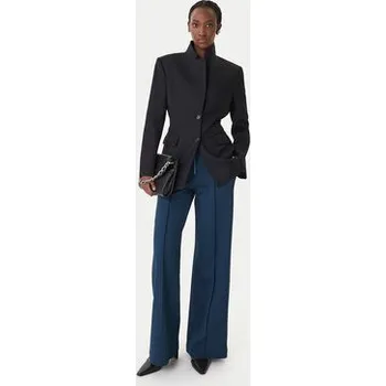 Dámské kalhoty Patrizia Pepe Kalhoty z materiálu 8P0813/A715 Modrá Wide Leg 38