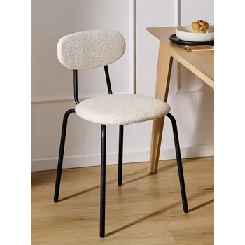 Sinsay - Židle s plyšovým povrchem - bílá - 185DQ-00X - 185DQ-00X-ONE