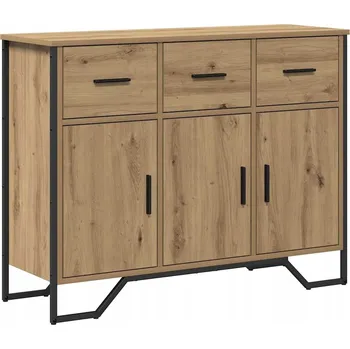 Komoda Průmyslový bufet dub artisan 97 x 32,5 x 74,5 cm, 3 dvířka