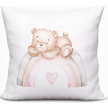 Povlak na polštářek Dekorační povlak na polštář MISIACZEK VELVET bílý 40x40