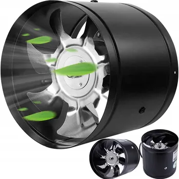 Domácí ventilátor POTRUBNÍ VENTILÁTOR 150 mm PRŮMYSLOVÝ VÝKONNÝ JEDNOFÁZOVÝ AXIÁLNÍ 530 m3/h