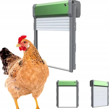 Automatická dvířka do kurníku časovač senzor světla solární panel 4 režimy