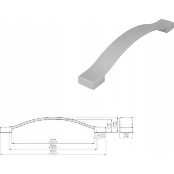 Nábytkové kování Nábytková úchytka SIRO 1750-193PB21 hliníkový efekt
