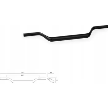 Nábytkové kování Nábytková úchytka VIEFE 0602/160 VALLEY rozteč 160, délka 223 černá matná