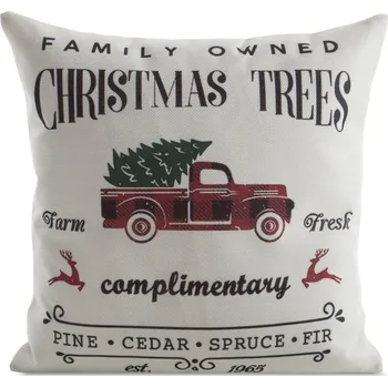 Povlak na dekorativní polštářek VÁNOČNÍ DEKORAČNÍ POVLAK NA POLŠTÁŘ CAR 45X45 CM VZOROVANÁ