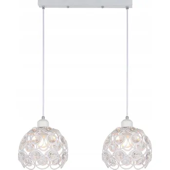 FLORENCE, závěsné svítidlo s krystaly, 2 žárovky, E27, bílá, šířka: 56 cm