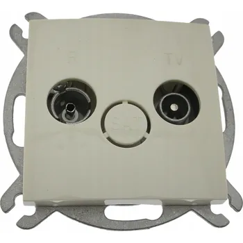 Elektrická zásuvka Anténní zásuvka nástěnná Hager Polo Fiorena béžová