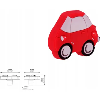 Nábytková úchytka SIRO H147-47RU1 červená/bílá/auto