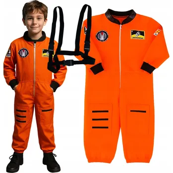 Karnevalový kostým KOSTÝM ASTRONAUTA KOSMONAUT NASA VESMÍRNÝ PILOT OVERAL 146-152 CM