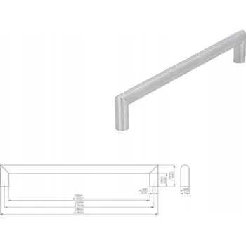Nábytkové kování Úchytka nábytku SIRO 1406-236N1 Nábytková úchytka kartáčovaná nerezová ocel
