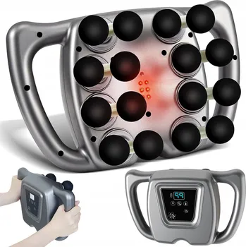 Masážní přístroj MASÁŽNÍ PŘÍSTROJ NA KRK, ŠÍJI, SHIATSU, ZÁDA, TĚLO, RAMENA, S NAHŘÍVÁNÍM, 9 REŽIMŮ MASÁŽE