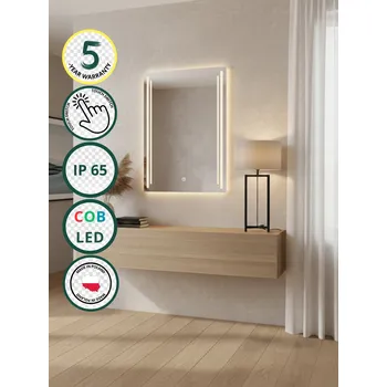 Zrcadlo Zrcadlo LED Susanna | Dotykový spínač | 70x50 cm | Neutrální bílá 4000K Vyrobeno v PL