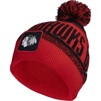 Čepice Čepice FANATICS CHICAGO BLACKHAWKS THRIVE CUFFED POM BEANIE UNI Červená, Černá
