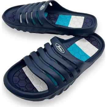 Pánské pantofle Listar Pánské modré nadměrné pantofle 03 Barva: Modrá, Velikost: 47