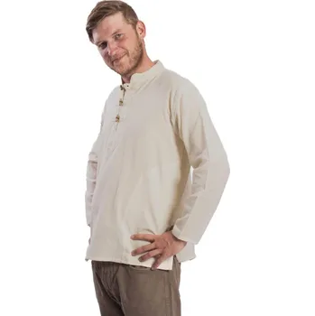 Pánská košile Košile Nepál / ETNO KURTA natur 2XL
