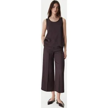 Dámské kalhoty Marella Kalhoty z materiálu Alcuno 2615131041 Hnědá Straight Fit 40