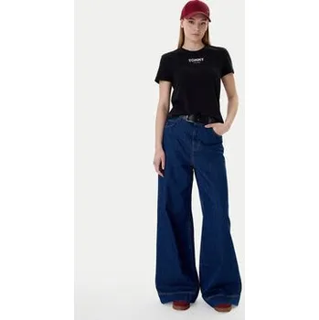 Pánská móda Tommy Jeans T-Shirt Essential DW0DW21842 Černá Regular Fit XS