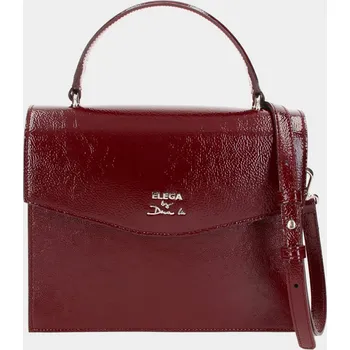 Kabelka Kabelka Chiclet vínová lak/stříbro