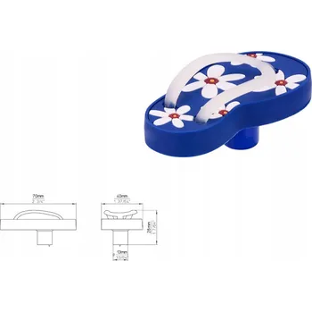 Nábytkové kování Nábytková úchytka SIRO H210L-70RU36 tmavě modrá/bílá